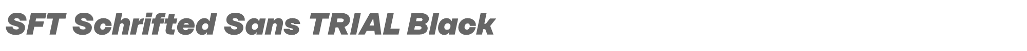 SFT Schrifted Sans SFTSchriftedSansTRIAL-BlackItalic.ttf font preview