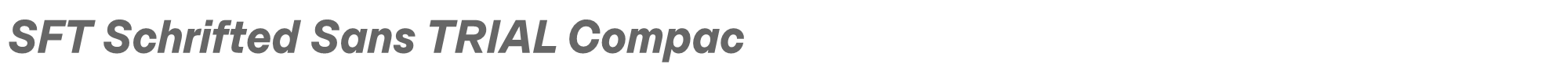 SFT Schrifted Sans SFTSchriftedSansTRIAL-BoldItComp.ttf font preview