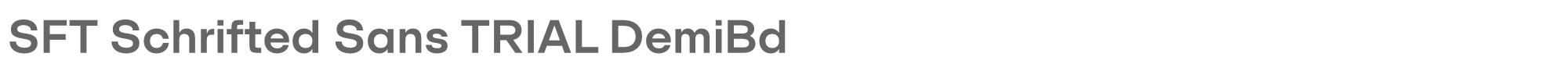 SFT Schrifted Sans SFTSchriftedSansTRIAL-DemiBold.ttf font preview