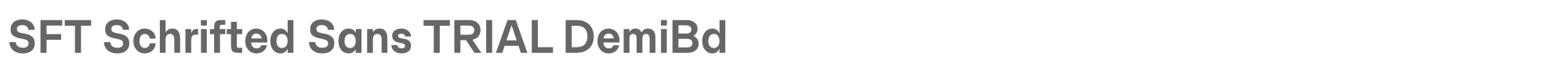 SFT Schrifted Sans SFTSchriftedSansTRIAL-DemiBoldComp.ttf font preview