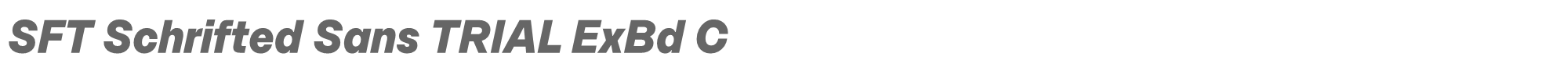 SFT Schrifted Sans SFTSchriftedSansTRIAL-ExBoldItComp.ttf font preview