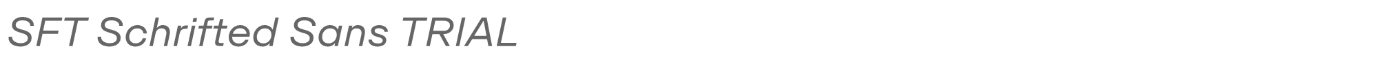 SFT Schrifted Sans SFTSchriftedSansTRIAL-Italic.ttf font preview