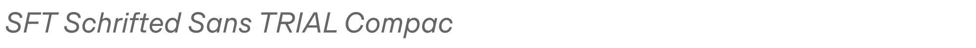 SFT Schrifted Sans SFTSchriftedSansTRIAL-ItalicComp.ttf font preview