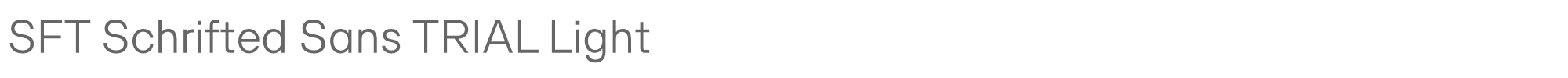 SFT Schrifted Sans SFTSchriftedSansTRIAL-LightComp.ttf font preview