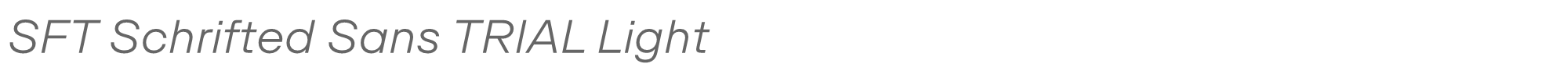 SFT Schrifted Sans SFTSchriftedSansTRIAL-LightItalic.ttf font preview