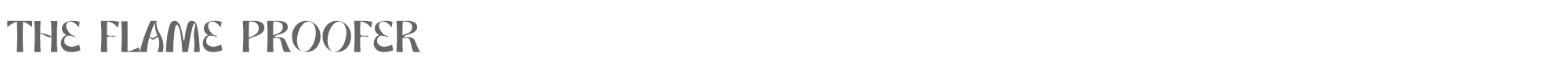 Sample characters The Flame Proofer Font