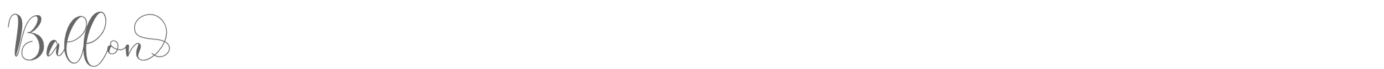 Sample characters Ballon Font