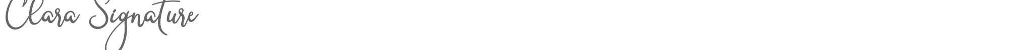 Sample characters Clara Signature Font