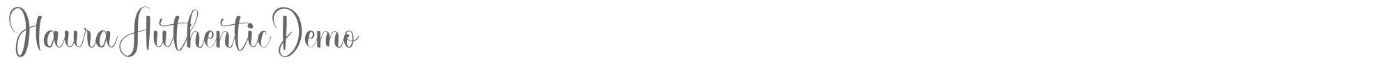 Sample characters Haura Authentic Font