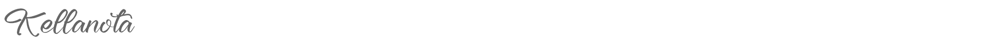 Sample characters Kellanota Font
