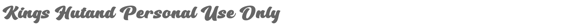 Sample characters Kings Hutand Font