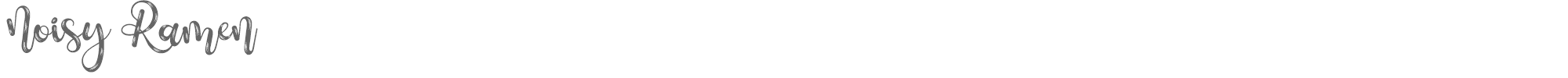 Sample characters Noisy Ramen Font