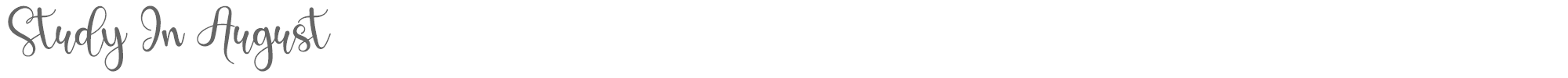 Study In August StudyInAugust.otf font preview