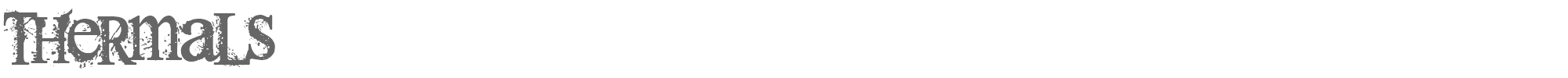 Sample characters Thermals Font