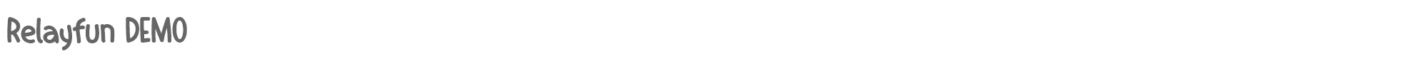 Sample characters Relayfun Font