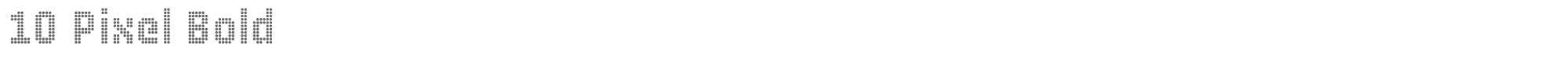 Sample characters 10 Pixel Font