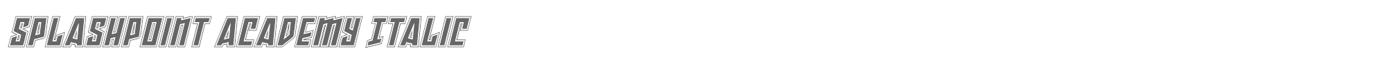 Splashpoint splashpointacadital.otf font preview
