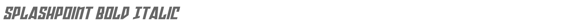 Splashpoint splashpointboldital.otf font preview