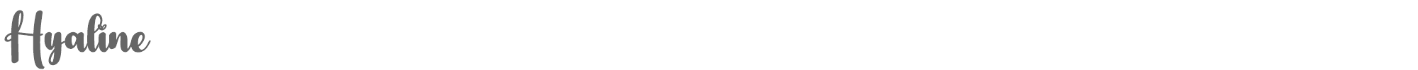 Sample characters Hyaline Font