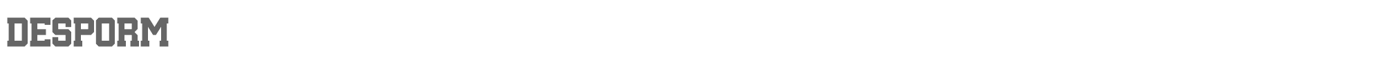 Sample characters Desporm Font