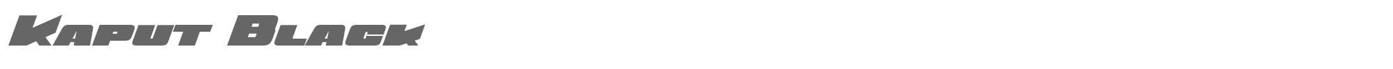 Sample characters Kaput Black Font