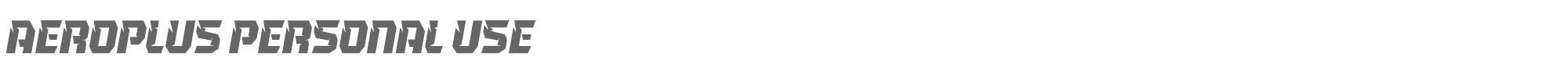 Sample characters Aeroplus Font