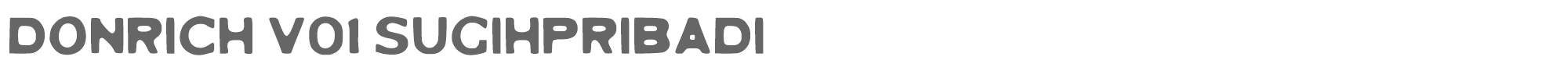 Donrich Sugihpribadi DonrichV01Sugihpribadi-Regular.ttf font preview