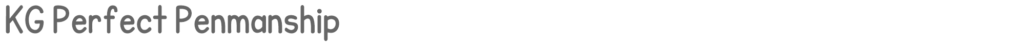 Sample characters KG Perfect Penmanship Font