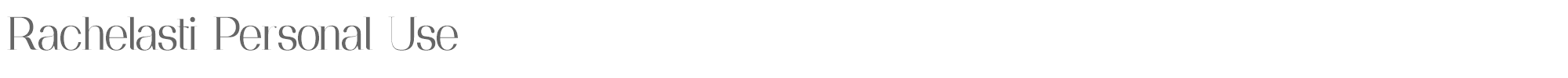 Sample characters Rachelasti Font