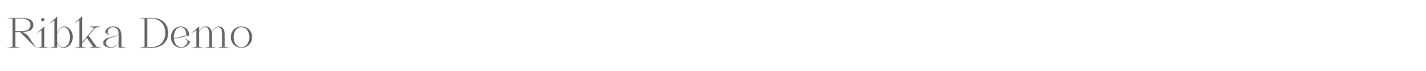 Sample characters Ribka Font