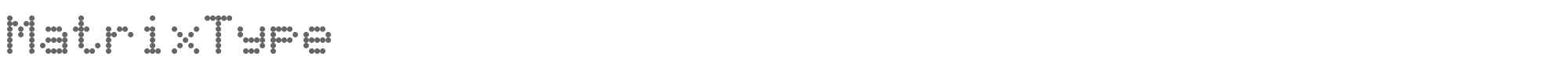 Sample characters MatrixType Font