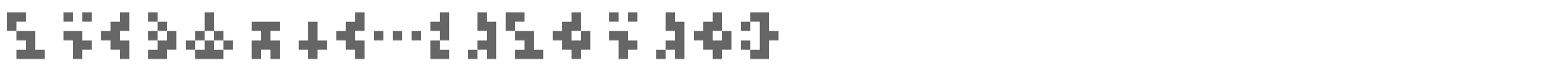 Sample characters Nucrytic Language Font