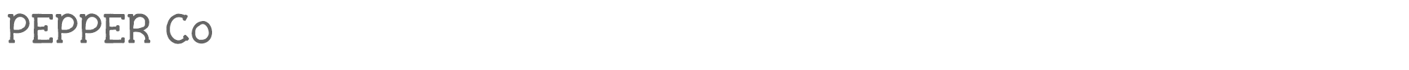 Sample characters Pepper Co Font