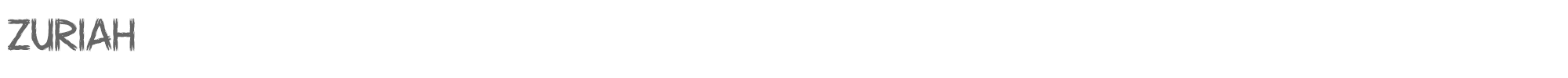 Sample characters Zuriah Font