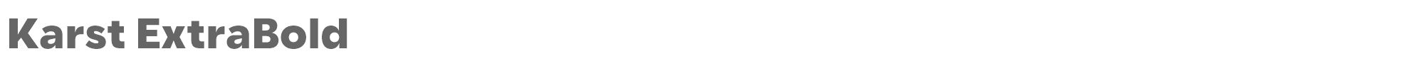 Sample characters Karst Font