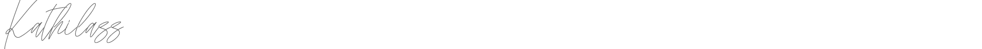 Sample characters Kathilass Font