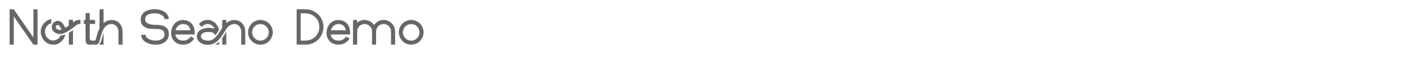 Sample characters North Seano Font