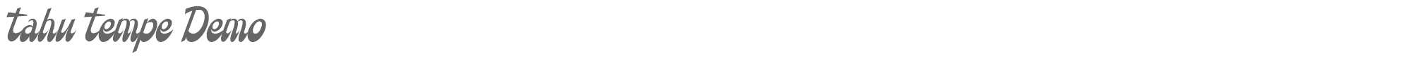 Sample characters Tahu Tempe Font