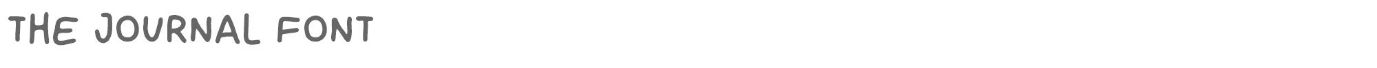 Sample characters The Journal Font