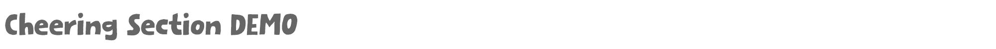 Sample characters Cheering Section Font