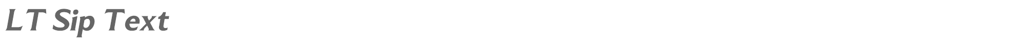 LT Sip Text LTSipText-BlackItalic.ttf font preview