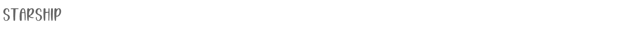 Sample characters Starship Font
