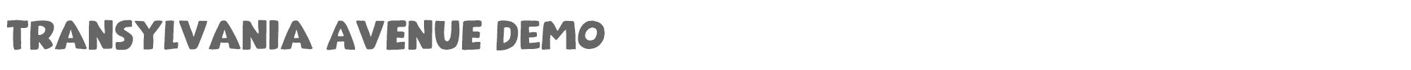 Sample characters Transylvania Avenue Font
