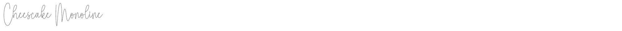 Sample characters Cheescake Monoline Font