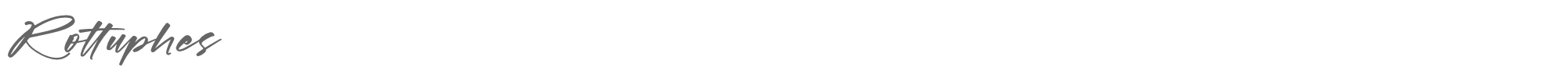 Sample characters Rottuphes Font