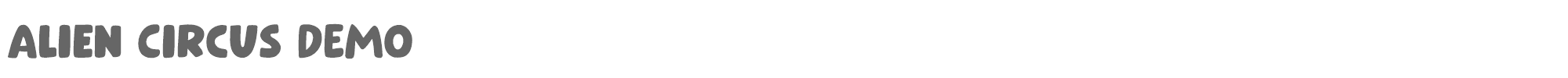 Sample characters Alien Circus Font