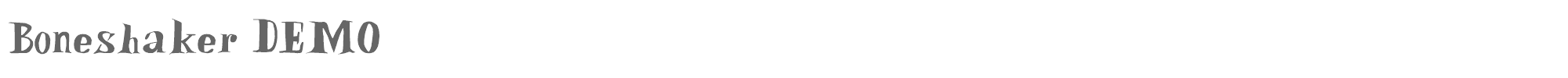 Sample characters Boneshaker Font