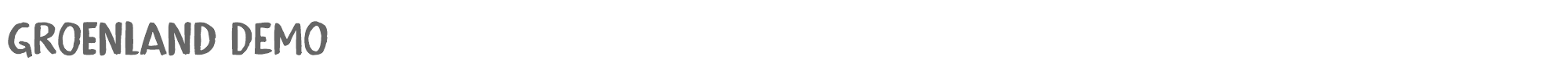 Sample characters Groenland Font