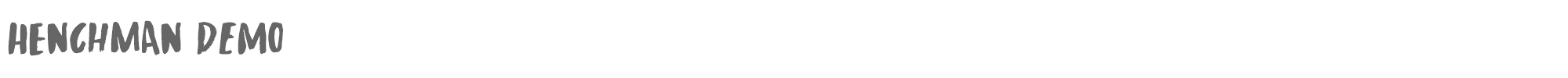 Sample characters Henchman Font