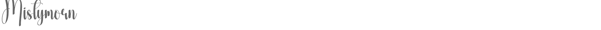 Sample characters Mistymorn Font